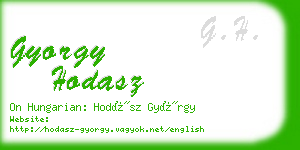 gyorgy hodasz business card